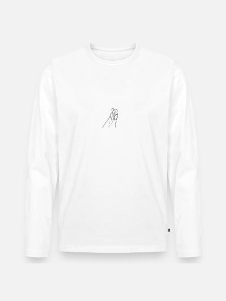 looking chicken - Men's Premium Organic Long Sleeve Shirt - white