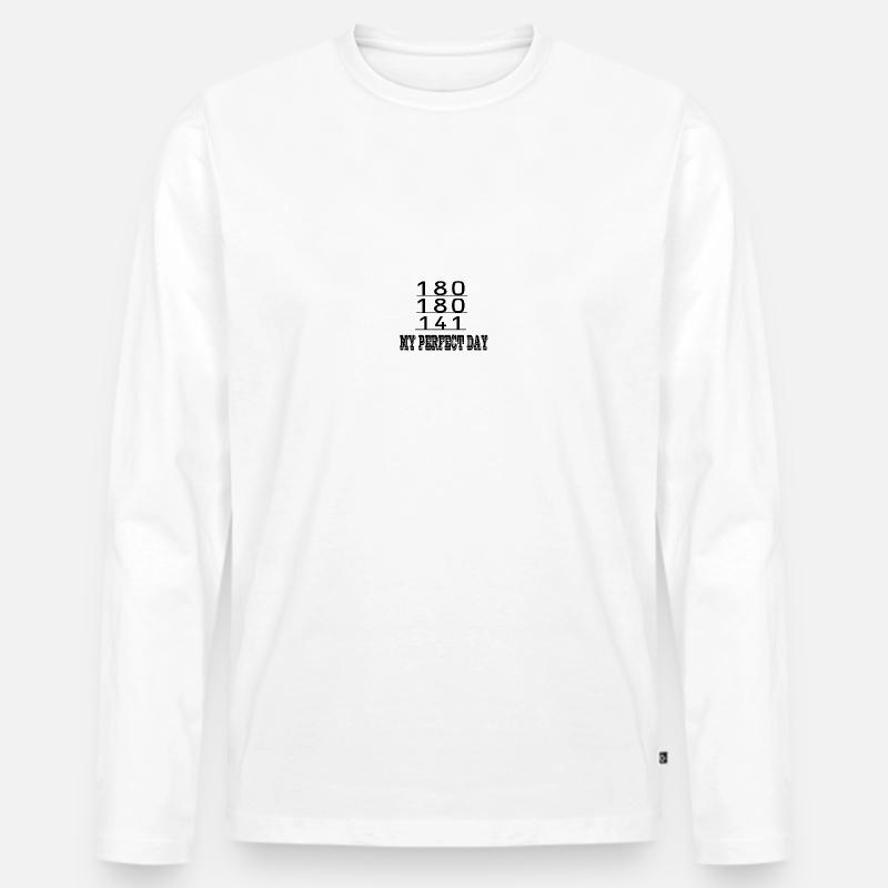 Darts Dart - Männer Premium Bio Langarmshirt - Weiß