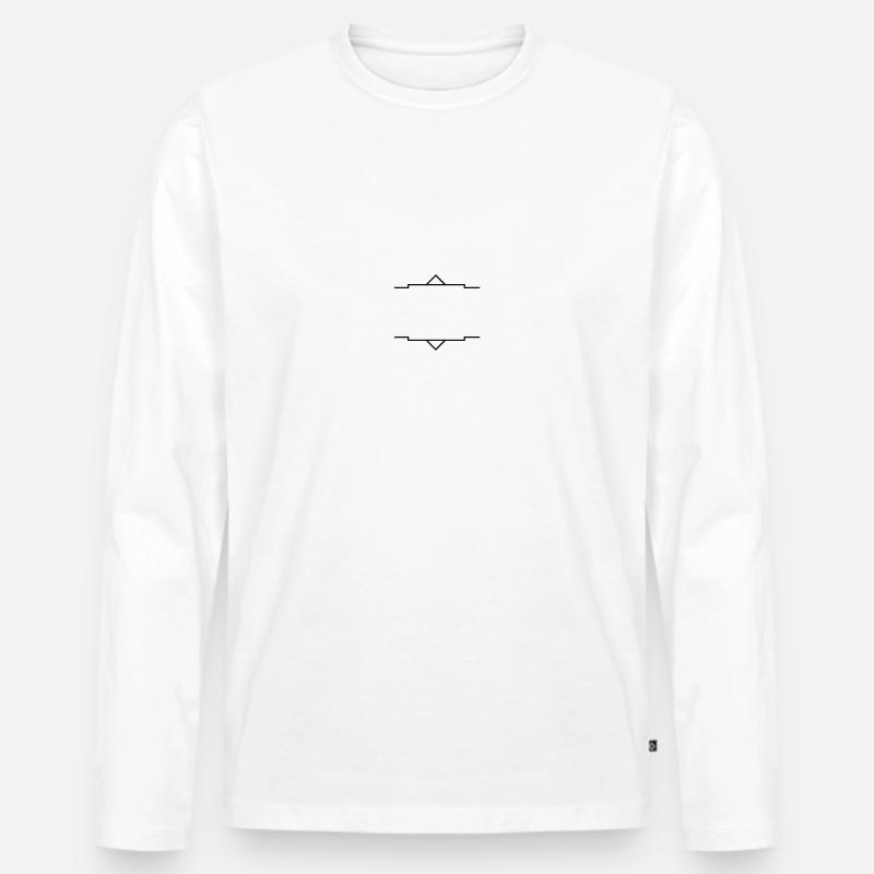 frame ornament (1c) - Männer Premium Bio Langarmshirt - Weiß