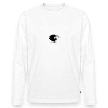 Black sheep - Men's Premium Organic Long Sleeve Shirt - white - Front - Nico (187cm)