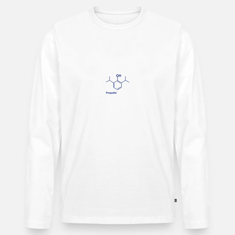 Propofol blau - Männer Premium Bio Langarmshirt - Weiß