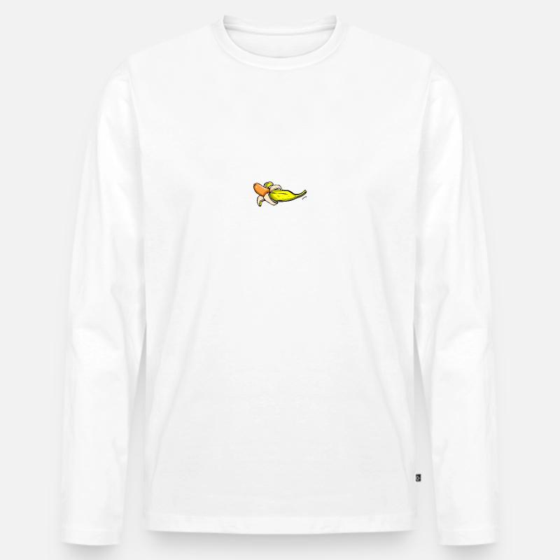 vegan fake - Männer Premium Bio Langarmshirt - Weiß