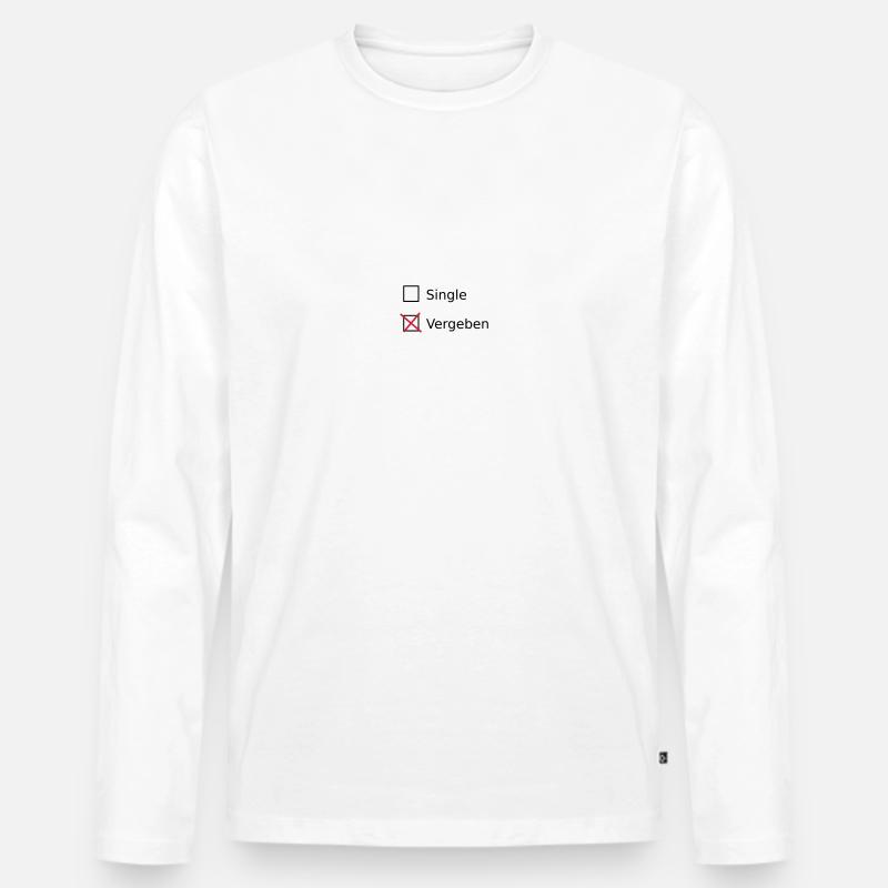 Vergeben - Männer Premium Bio Langarmshirt - Weiß