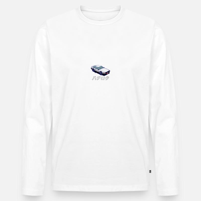 Die legendäre Initiale D. - Männer Premium Bio Langarmshirt - Weiß
