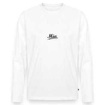 mia - T-shirt manches longues Premium bio Homme - blanc - Devant - Nico (187cm)
