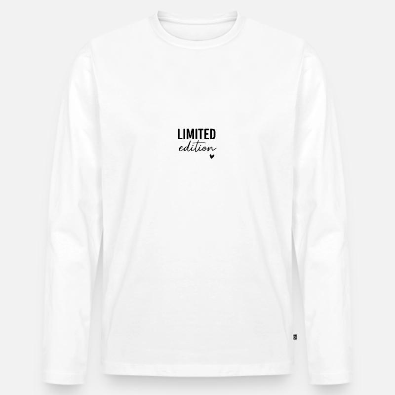 mama black text 2 - Männer Premium Bio Langarmshirt - Weiß
