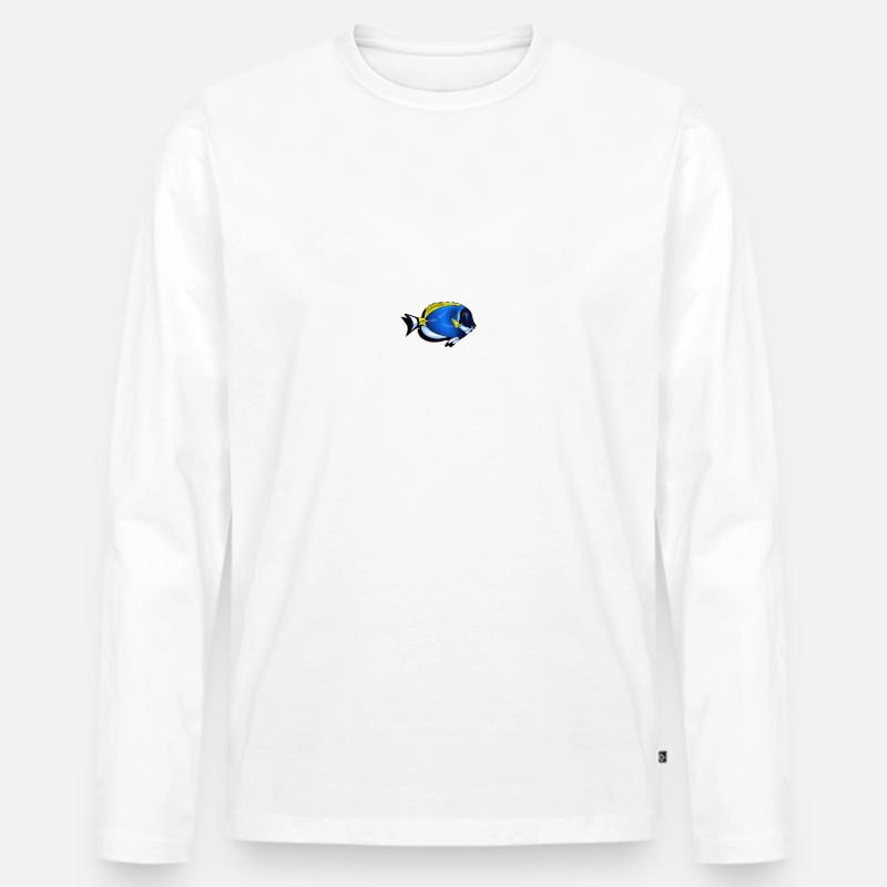 Leucosternon Surgeonfish - Männer Premium Bio Langarmshirt - Weiß