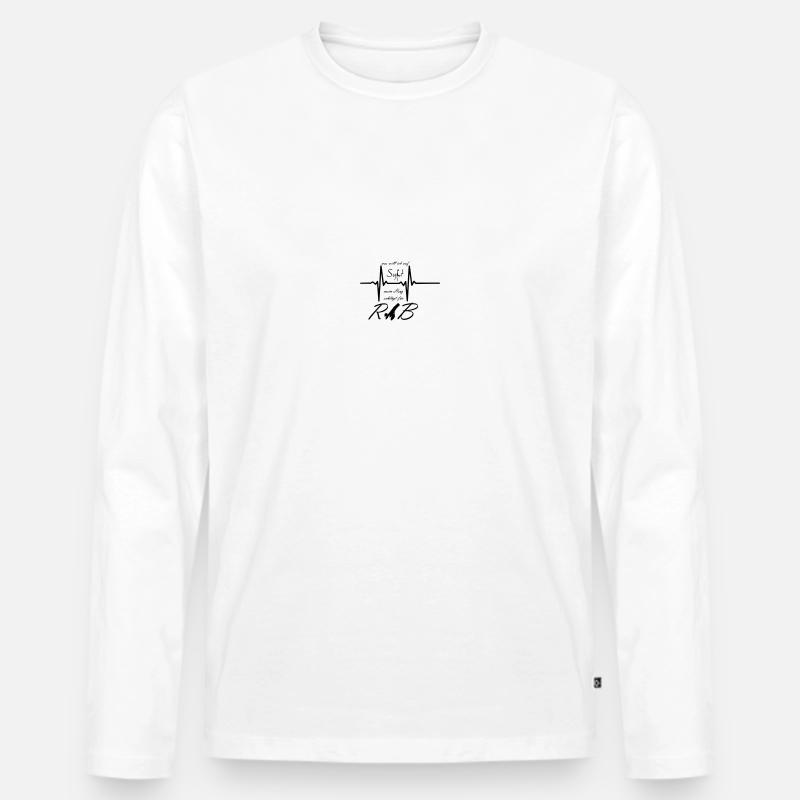 Insel Rab - Männer Premium Bio Langarmshirt - Weiß