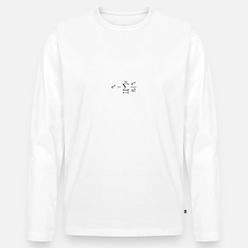 EulerscheZahl - Männer Premium Bio Langarmshirt - Weiß
