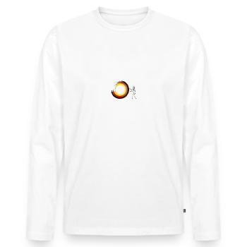 Team Deutschland, figure-barres abstraite avec drapeau - T-shirt manches longues Premium bio Homme - blanc - Devant - Nico (187cm)