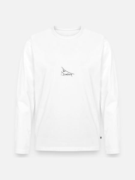 Boulder Boulder Stick Figure Grimpeur Grimpeur - T-shirt manches longues Premium bio Homme - blanc
