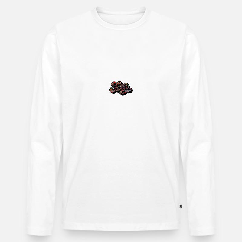 Funky 2 - Männer Premium Bio Langarmshirt - Weiß