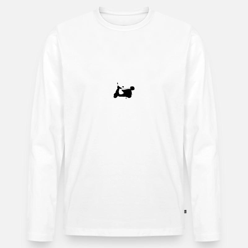 Roller Urlaub - Männer Premium Bio Langarmshirt - Weiß