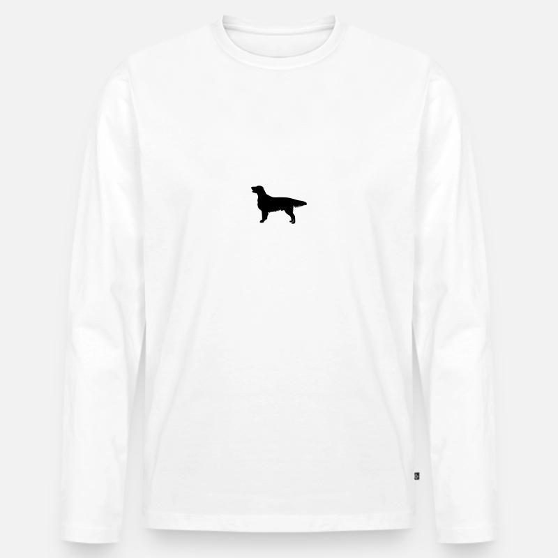Flat Ruede - Männer Premium Bio Langarmshirt - Weiß
