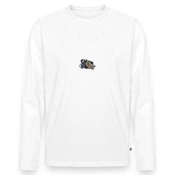 Cassiterite Cassiterite étain cristal minéral - T-shirt manches longues Premium bio Homme - blanc - Devant - Nico (187cm)