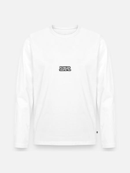 Il pompino è meglio di nessuna scritta divertente sul lavoro - Maglia a manica lunga ecologica premium da uomo - bianco