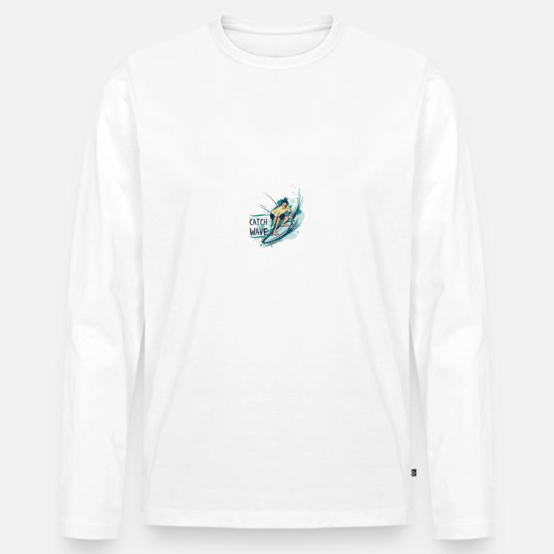 Wassersport - Männer Premium Bio Langarmshirt - Weiß