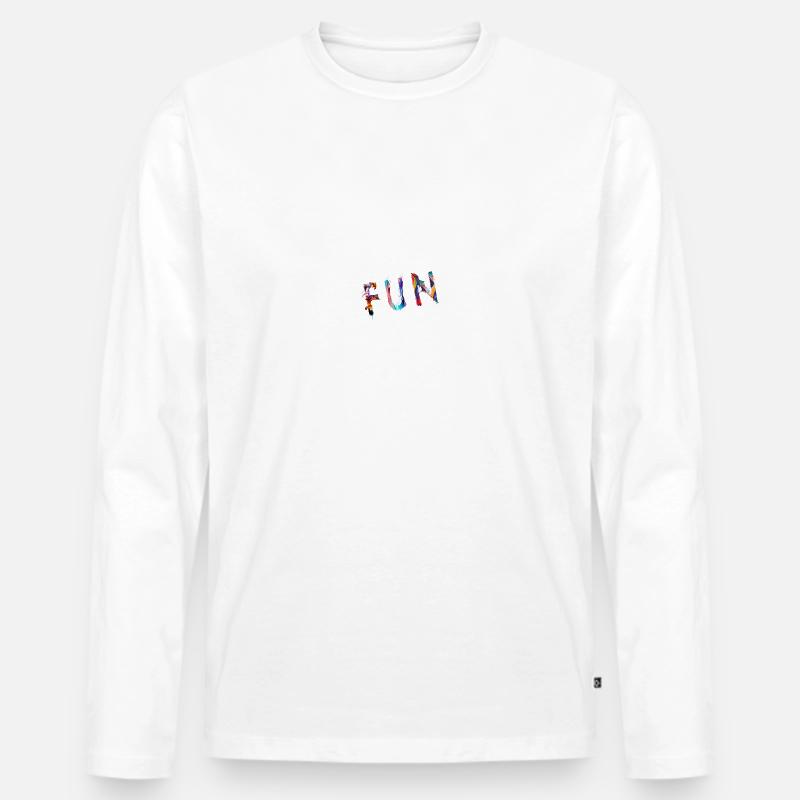 Fun 2 - Männer Premium Bio Langarmshirt - Weiß