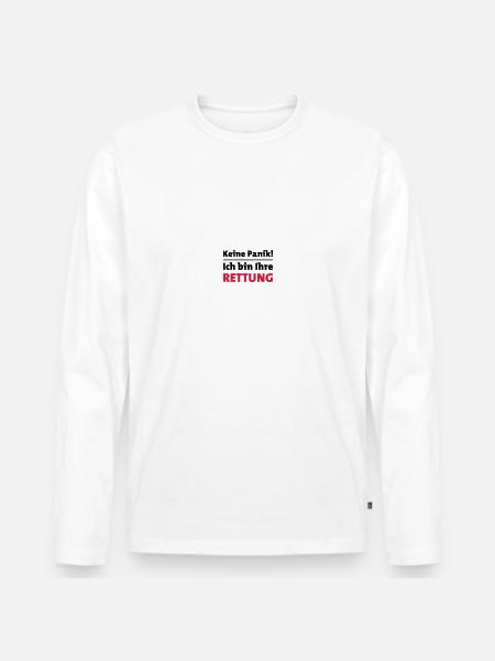 Rescue - T-shirt manches longues Premium bio Homme - blanc