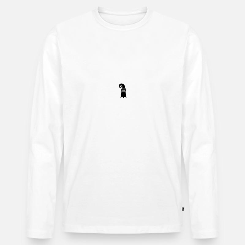 Baslerstab - Männer Premium Bio Langarmshirt - Weiß