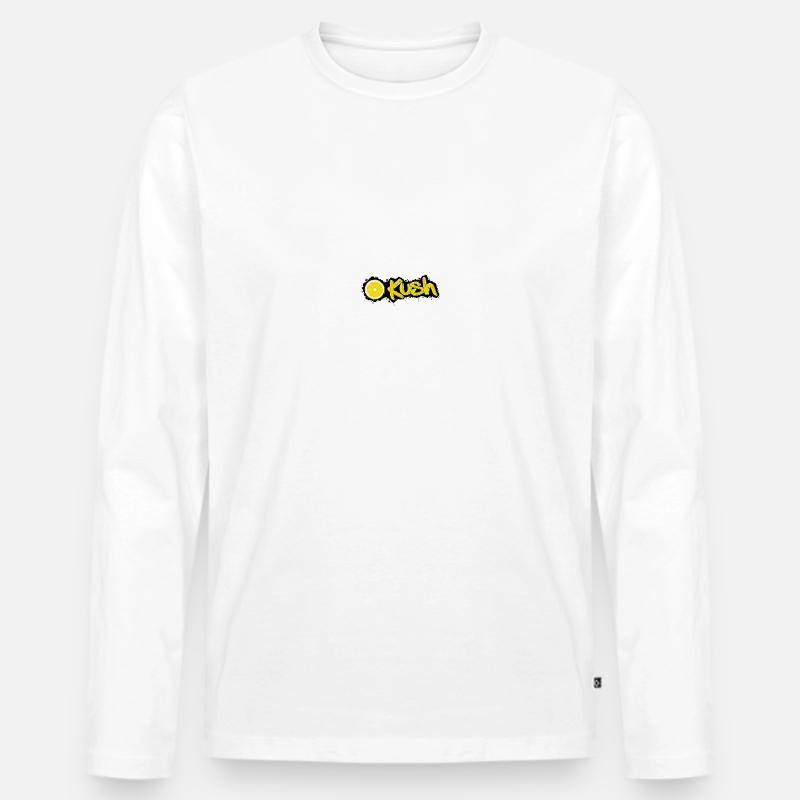 Orange Kush - Männer Premium Bio Langarmshirt - Weiß