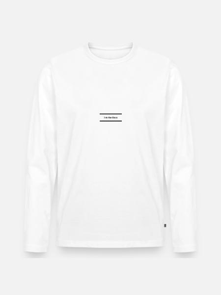 je suis le chef - T-shirt manches longues Premium bio Homme - blanc