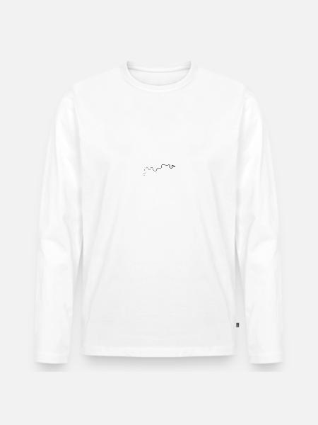 River Thames Drawing - Men's Premium Organic Long Sleeve Shirt - white