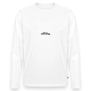 evolution - T-shirt manches longues Premium bio Homme - blanc - Devant - Nico (187cm)