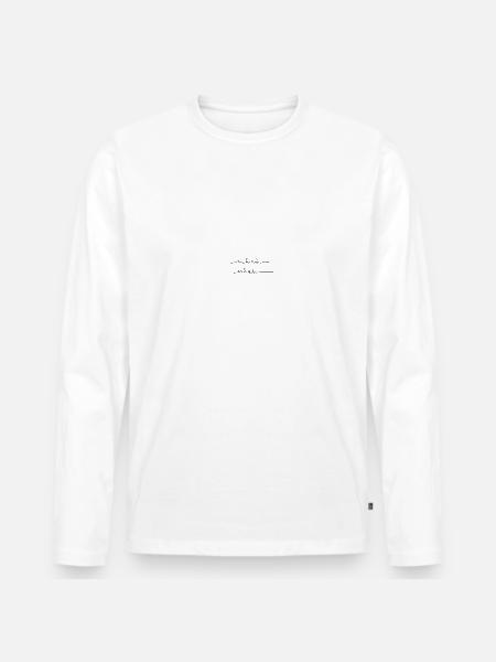 Inhale Exhale - Men's Premium Organic Long Sleeve Shirt - white