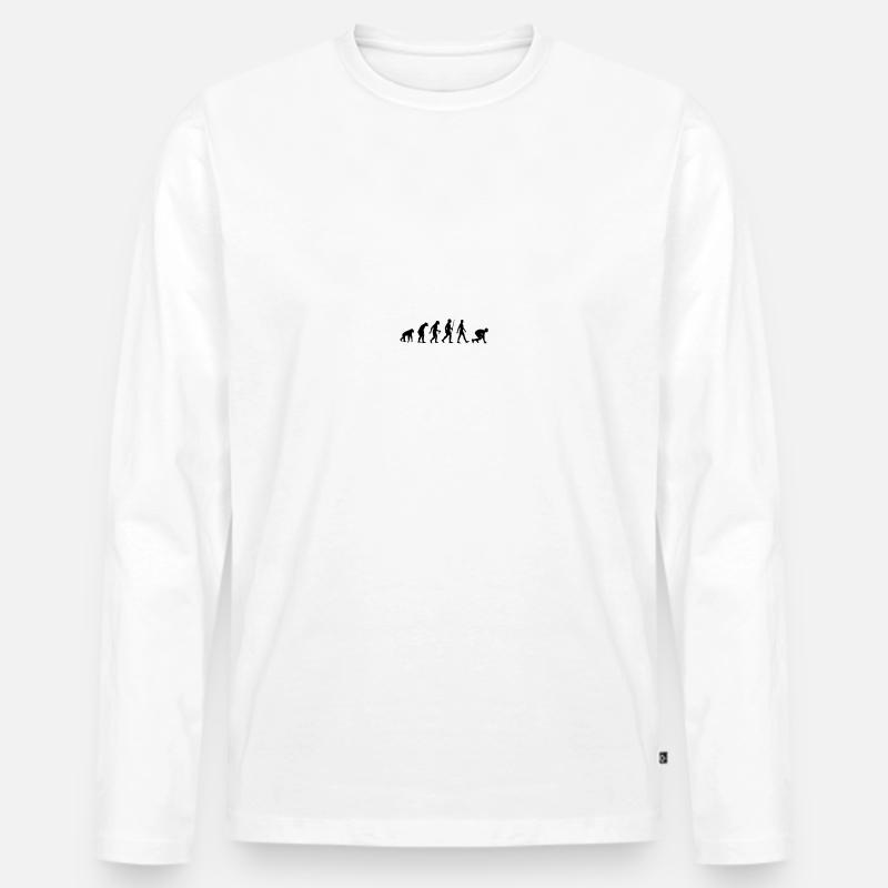 Athletics Sprint Sprinter Sprinting Evolution - Men's Premium Organic Long Sleeve Shirt - white