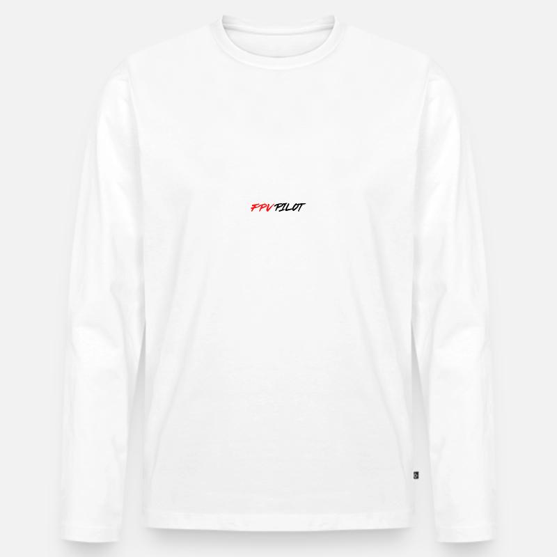 FPV Pilot - Männer Premium Bio Langarmshirt - Weiß