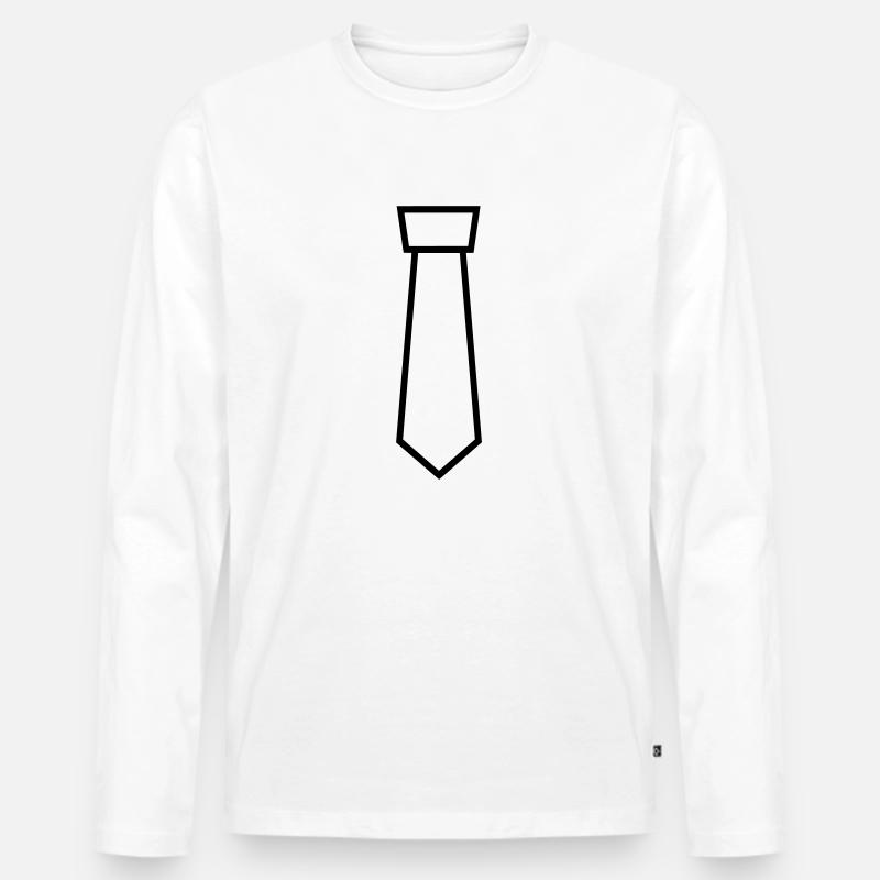 Binden - Männer Premium Bio Langarmshirt - Weiß