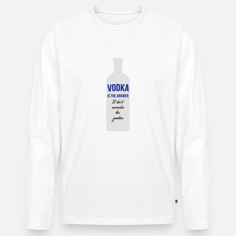 Vodka is the Answer - Männer Premium Bio Langarmshirt - Weiß
