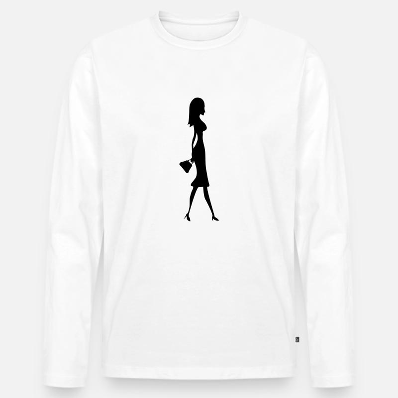 shopping_queen - Männer Premium Bio Langarmshirt - Weiß