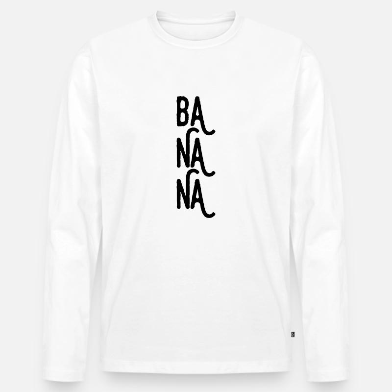 Bananen - Männer Premium Bio Langarmshirt - Weiß