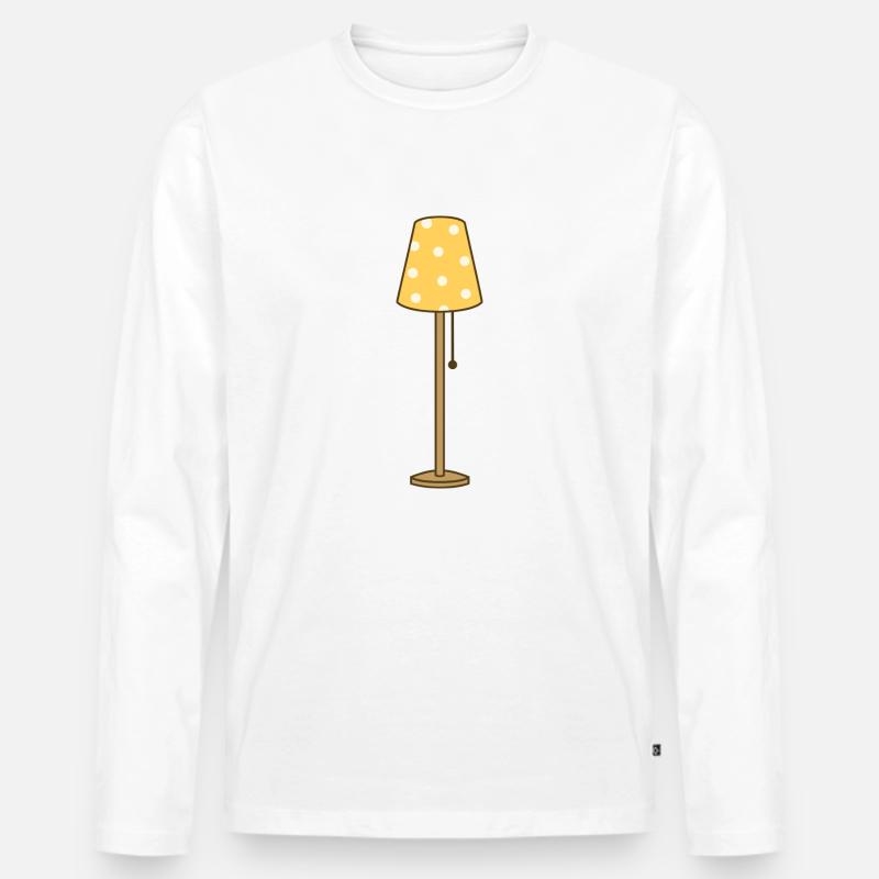 Lampe - Männer Premium Bio Langarmshirt - Weiß