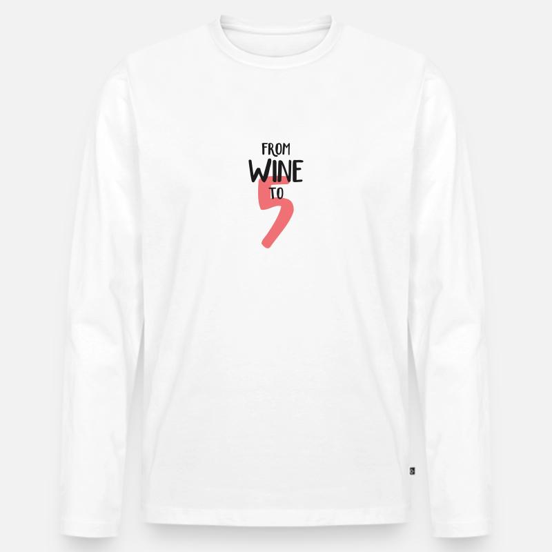 From wine to five - Männer Premium Bio Langarmshirt - Weiß