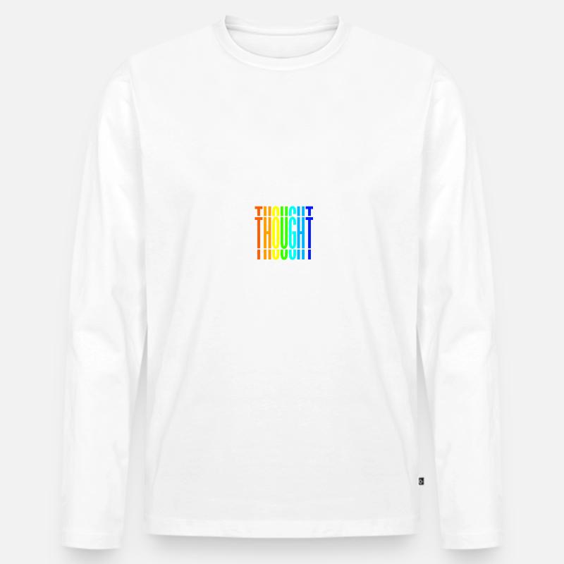 Thought - Männer Premium Bio Langarmshirt - Weiß