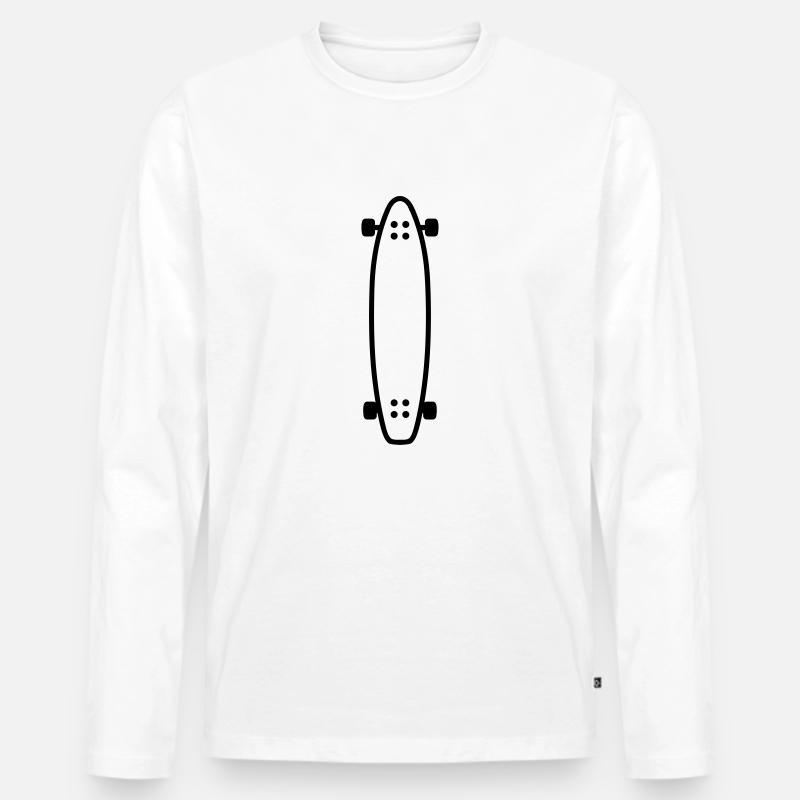 Longboard - Männer Premium Bio Langarmshirt - Weiß