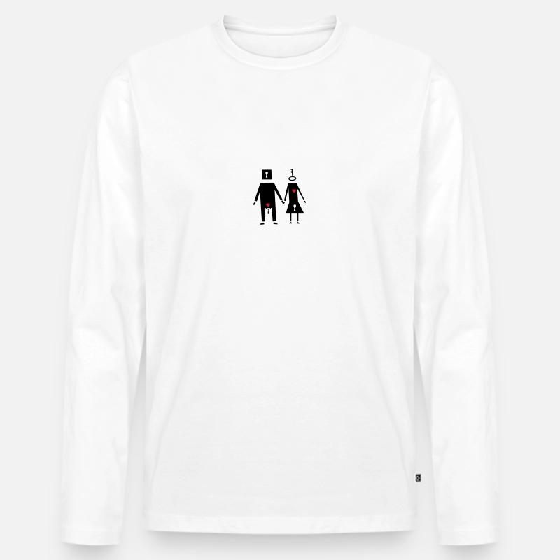paar couple funny - Männer Premium Bio Langarmshirt - Weiß