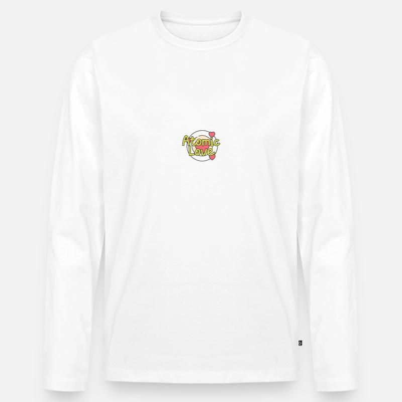 Atomic Love - Männer Premium Bio Langarmshirt - Weiß