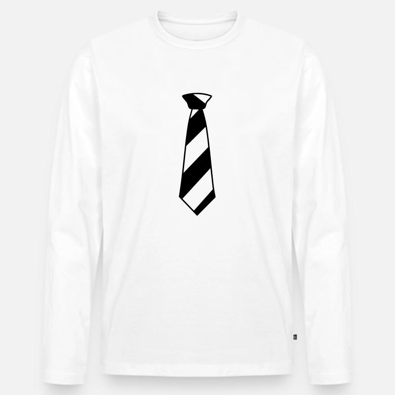 Binden - Männer Premium Bio Langarmshirt - Weiß