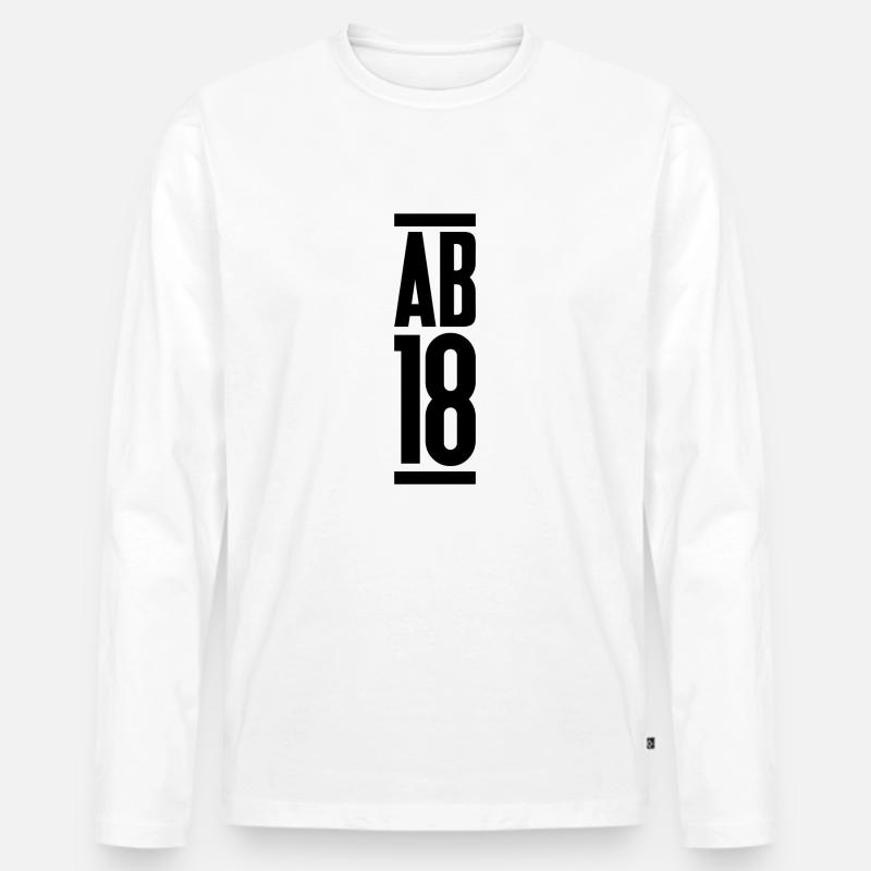 Ab 18 - Männer Premium Bio Langarmshirt - Weiß