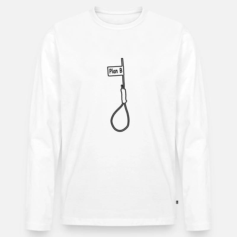 Plan B - Männer Premium Bio Langarmshirt - Weiß