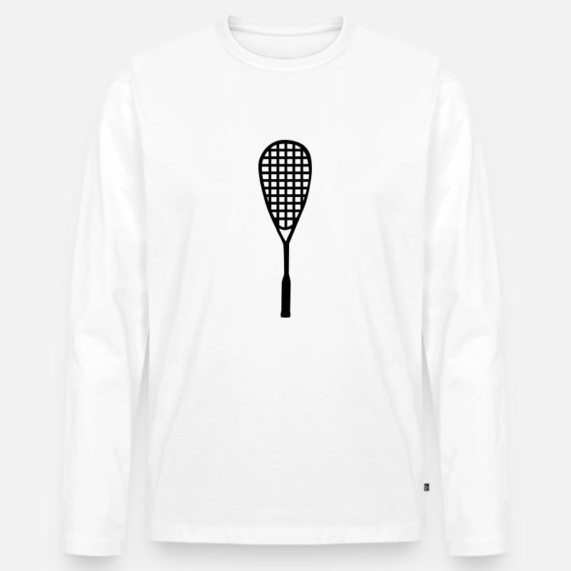 Squash - Männer Premium Bio Langarmshirt - Weiß