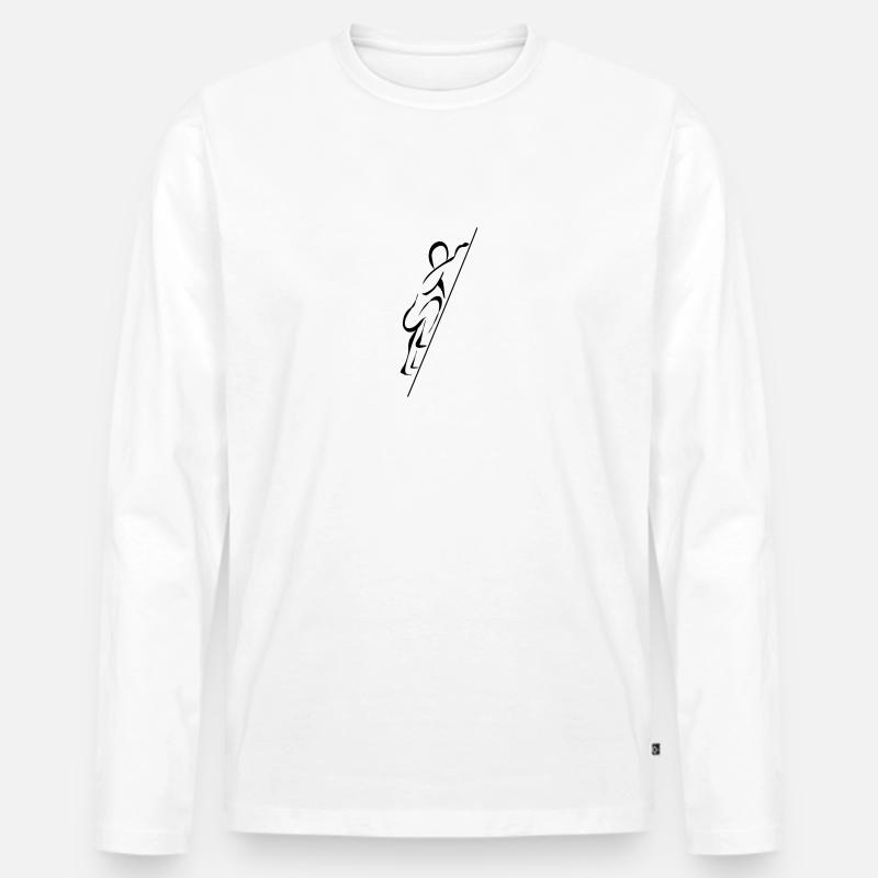 Kletterer, Climber - Männer Premium Bio Langarmshirt - Weiß