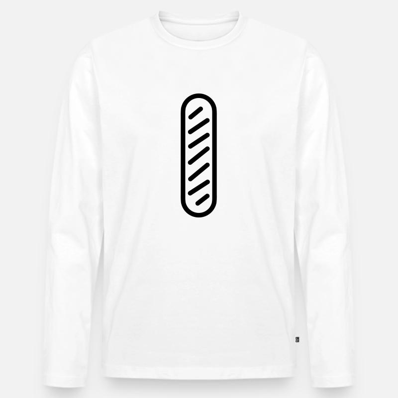 Zauberstab - Männer Premium Bio Langarmshirt - Weiß