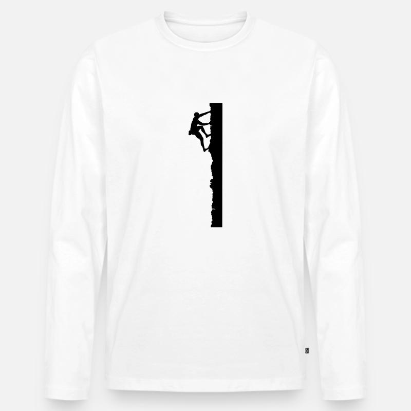 vertical - Männer Premium Bio Langarmshirt - Weiß