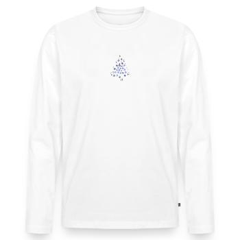 WinterTanne Christmas-Tree Pullover / Mütze - Männer Premium Bio Langarmshirt - Weiß - Vorne - Nico (187cm)