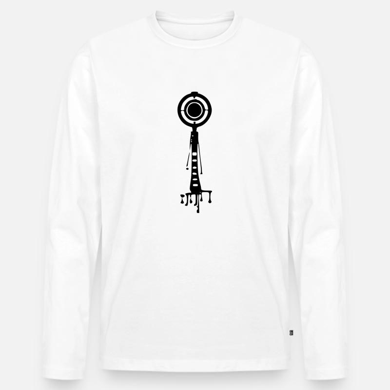 Unbekannte Antenne - Männer Premium Bio Langarmshirt - Weiß
